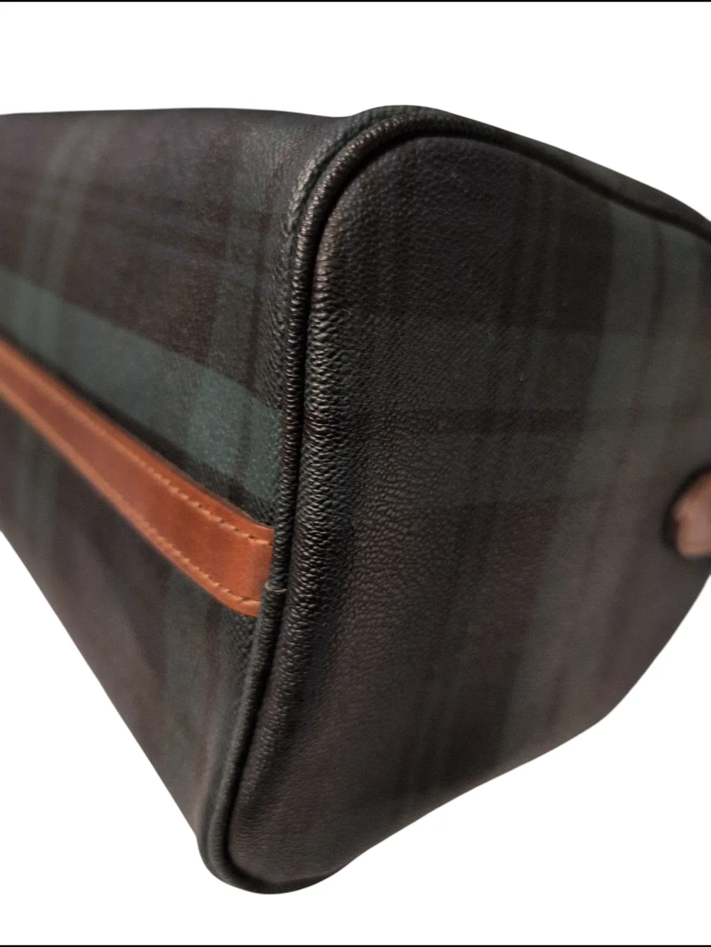 Polo by Ralph Lauren Doc Mini Boston Plaid Duffel Preloved Vintage Handbag Brush